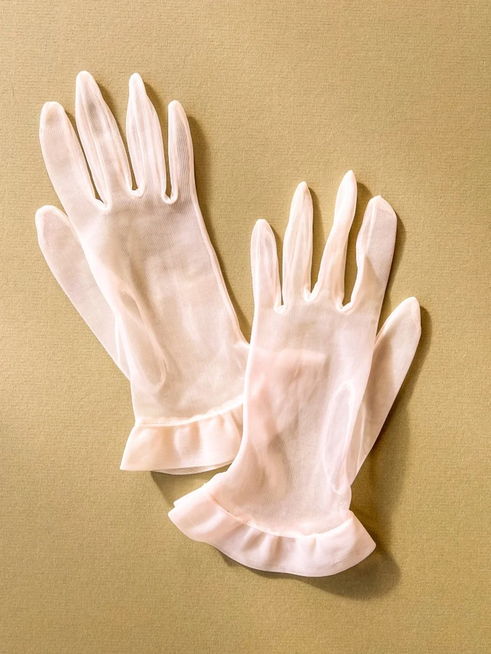Darling Vintage 1950s Sheer White Gloves